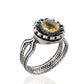 Citrine Gemstone Sterling Silver Women Cocktail Ring
