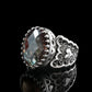 Double Heart Detailed Alexandrite Gemstone Ring