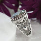 Double Heart Detailed Alexandrite Gemstone Ring