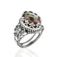 Alexandrite Filigree Art Double Butterfly Detailed Ring
