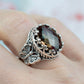 Alexandrite Filigree Art Double Butterfly Detailed Ring