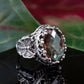 Alexandrite Filigree Art Double Butterfly Detailed Ring