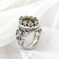 Alexandrite Filigree Art Double Butterfly Detailed Ring