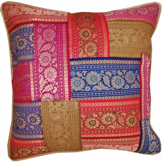 Patchwork Jacquard Silk Cushion Cover