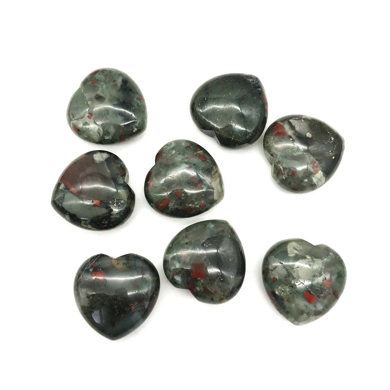 Natural African Bloodstone Heart Crystal