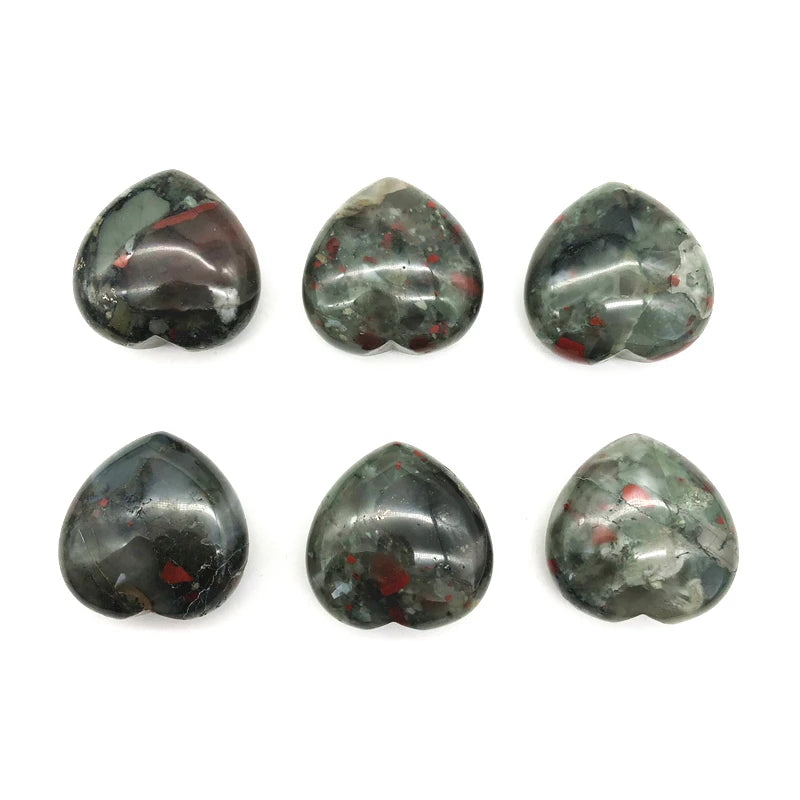 Natural African Bloodstone Heart Crystal