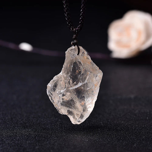 Natural Original Stone Pendant | Aquamarine, Rose Quarts, Green Fluorite, Rock Crystal