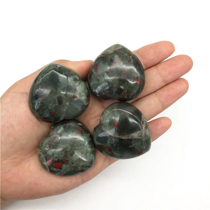 Natural African Bloodstone Heart Crystal