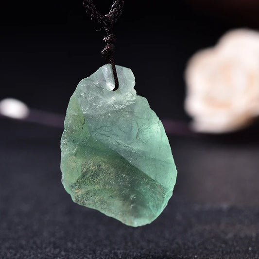 Natural Original Stone Pendant | Aquamarine, Rose Quarts, Green Fluorite, Rock Crystal