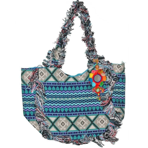 IKAT Print Cotton Tote Bag - Bohemian Style