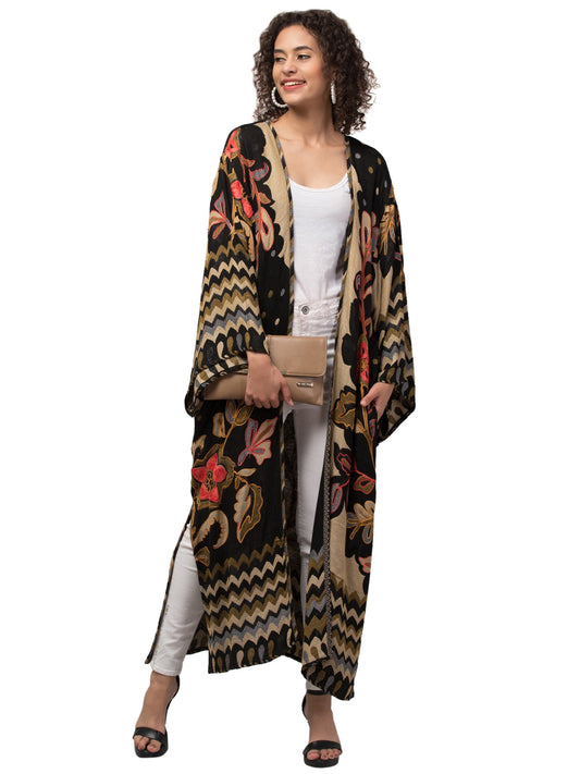 Petunia Power Thick Stitch Kimono Jacket