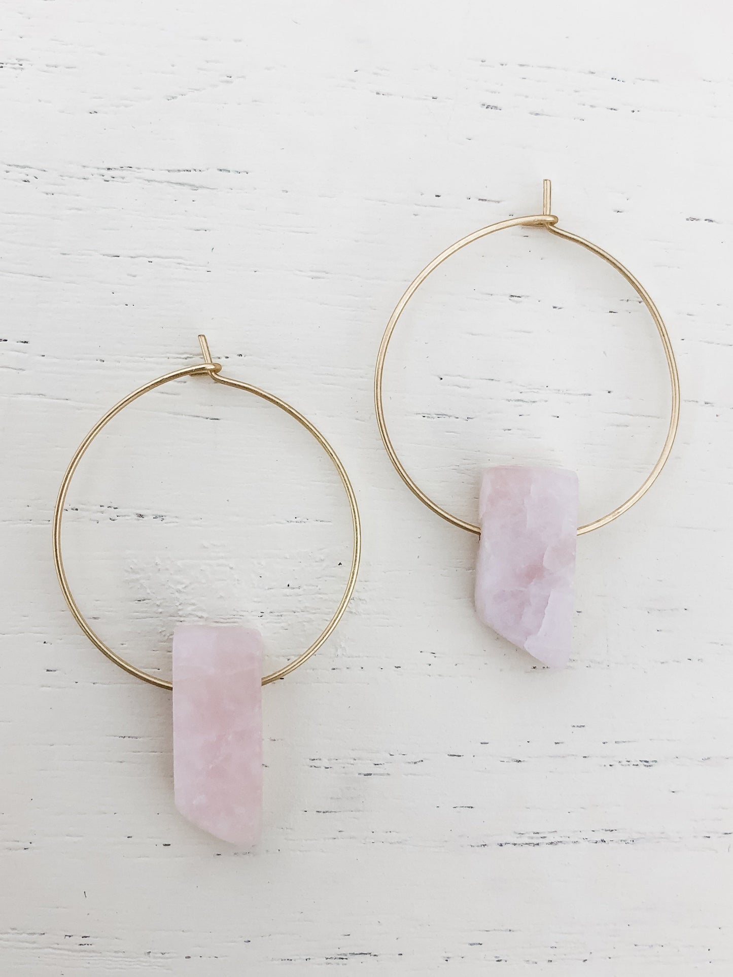 The Henley Rose Quartz Earrings