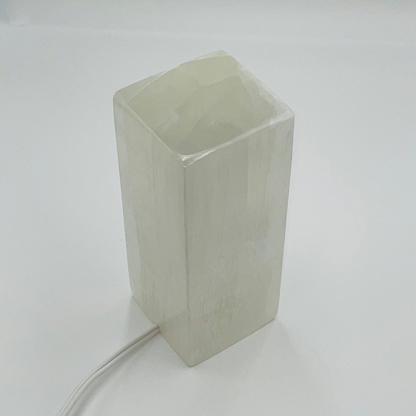 Rectangular Selenite Crystal Lamp