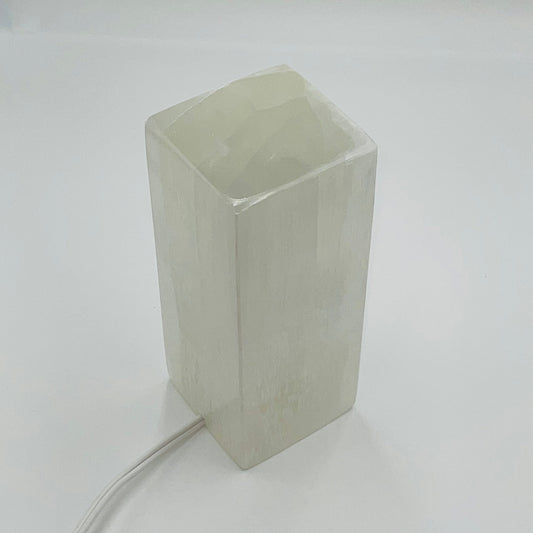 Rectangular Selenite Crystal Lamp