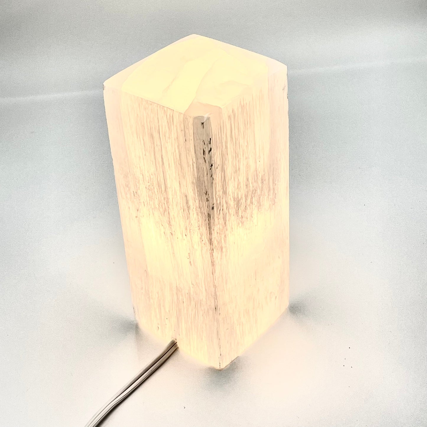 Rectangular Selenite Crystal Lamp