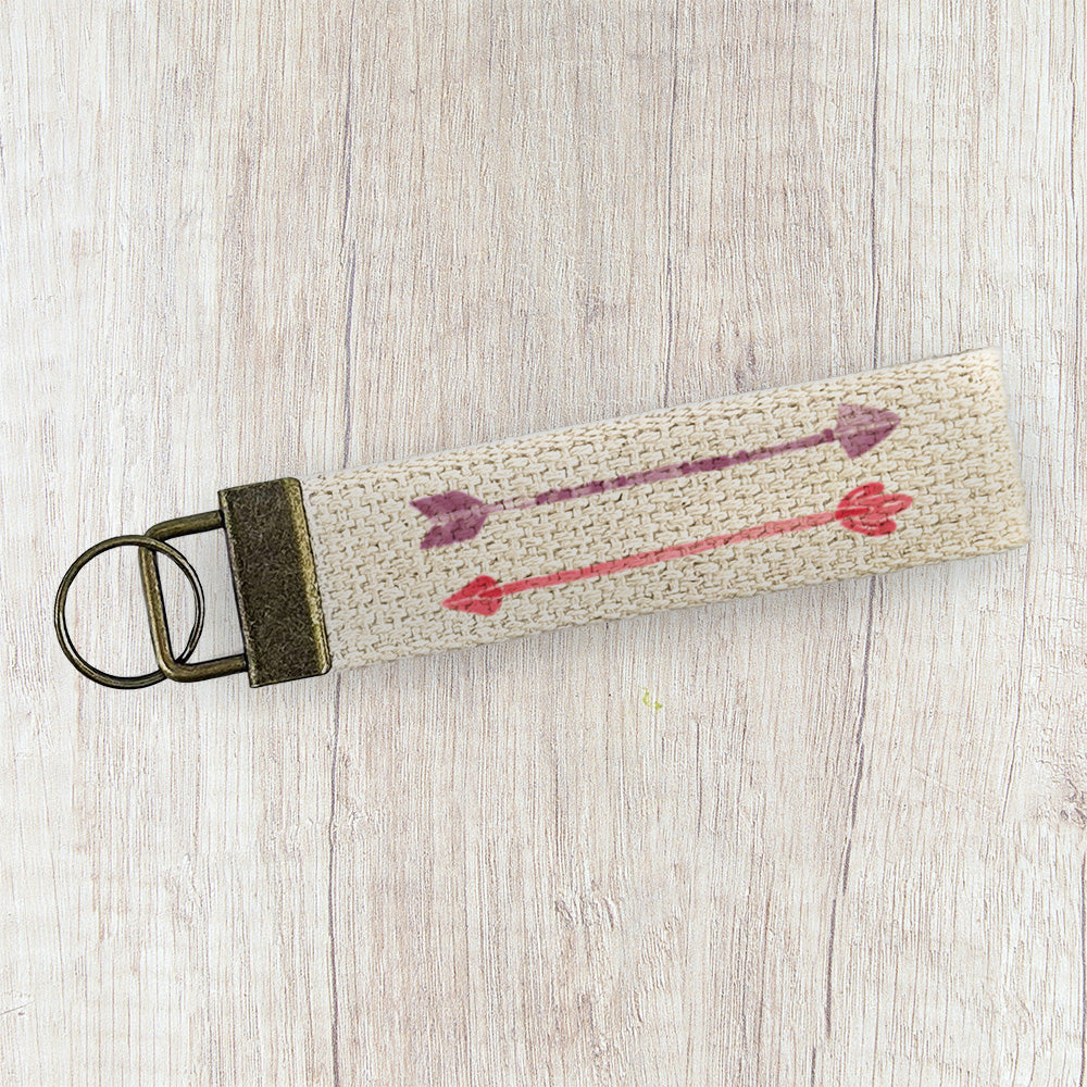Watercolor Arrows Bohemian Key Fob