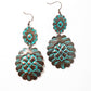 Turquoise Flower Drop Earrings