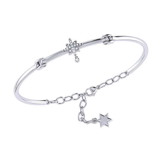 Supernova Bezel Drop Diamond Bangle