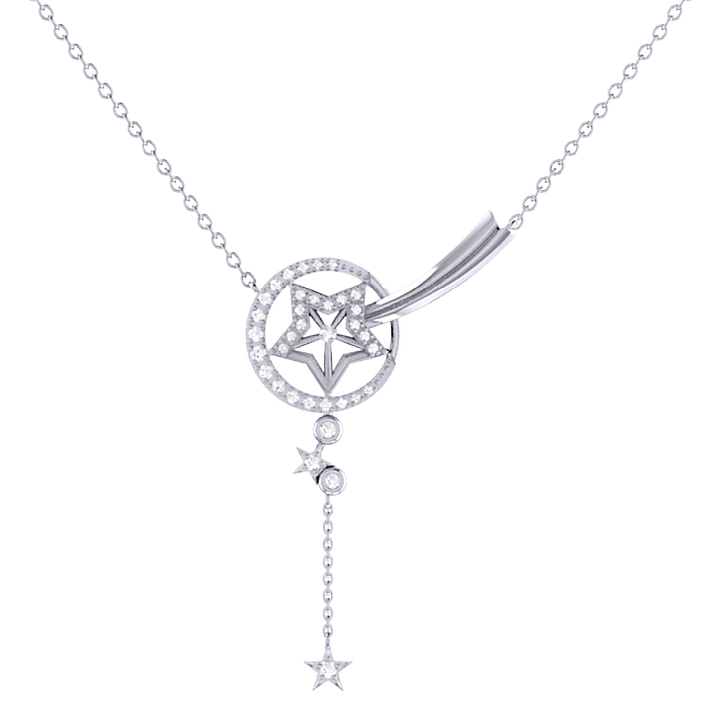 Stella Comet Diamond Drop Necklace