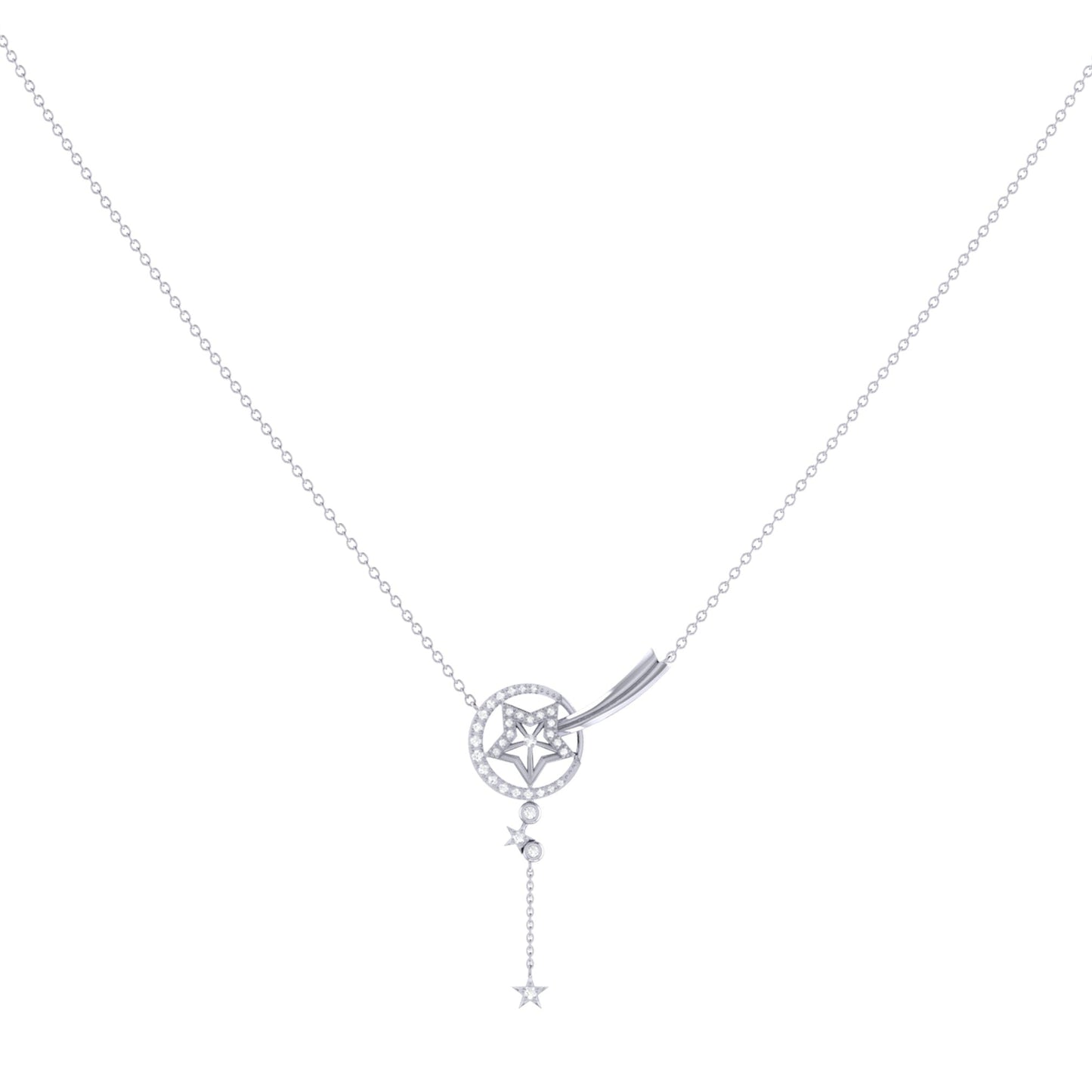 Stella Comet Diamond Drop Necklace