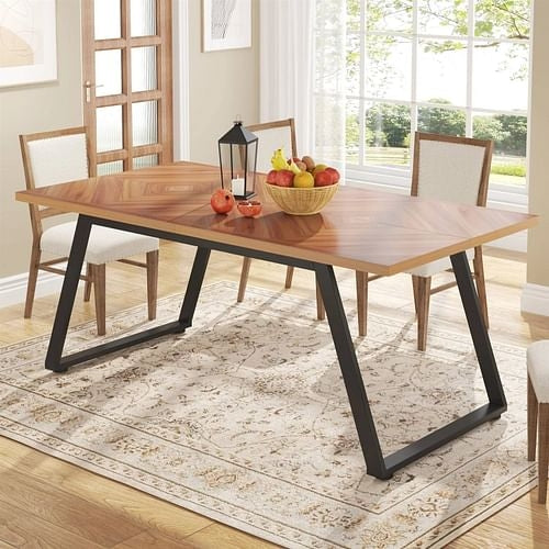 63-inch Rectangle Bohemian Dining Table