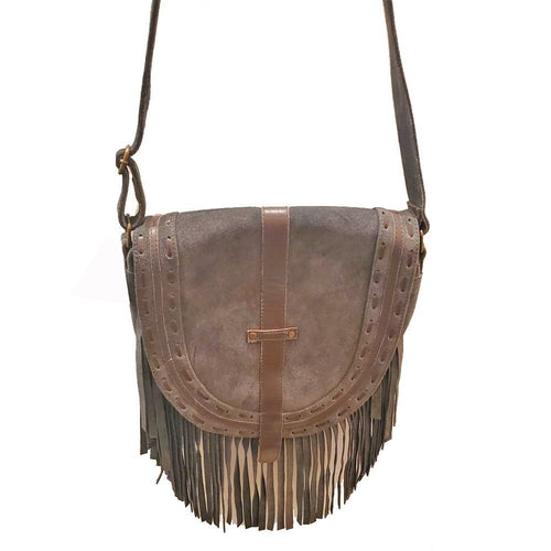 Boho Fringe Suede Tassel Crossbody Bag