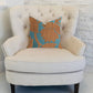 Golden Arabella Vine Luxury Boho Throw Pillow