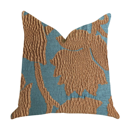 Golden Arabella Vine Luxury Boho Throw Pillow