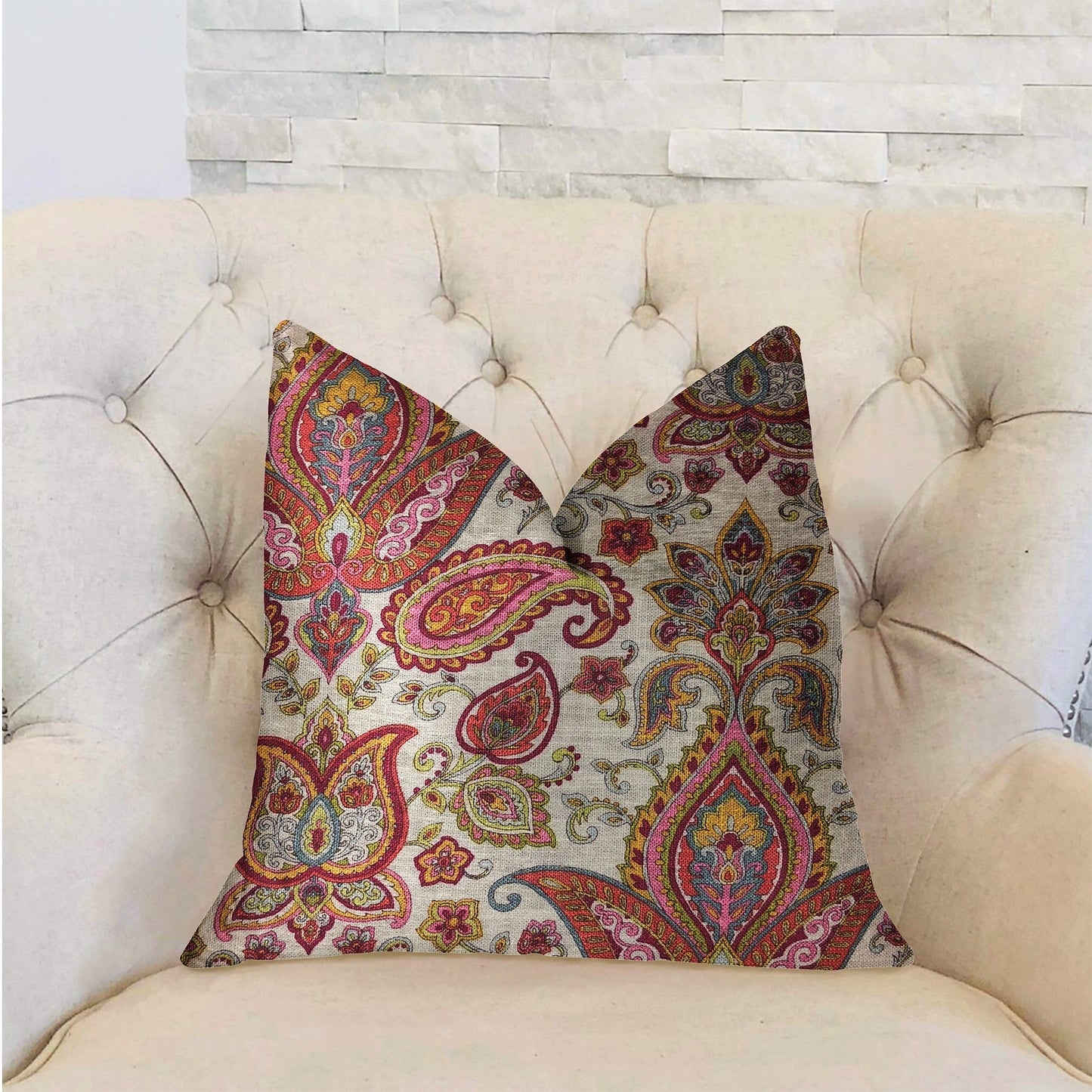 Tulip Safari Bohemian Luxury Throw Pillow