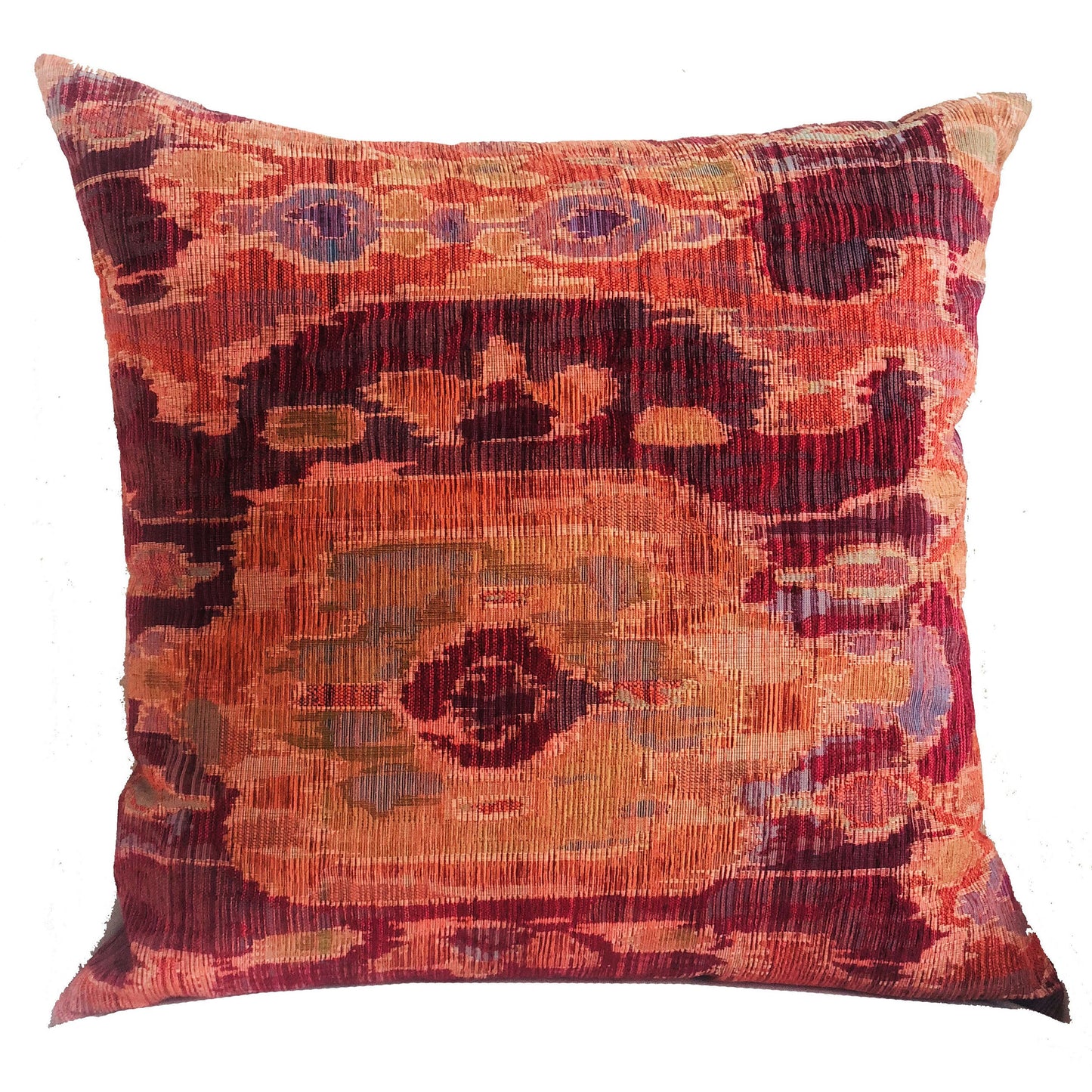 Sonoma Canyon Magenta Coral and Blue Handmade Luxury Pillow