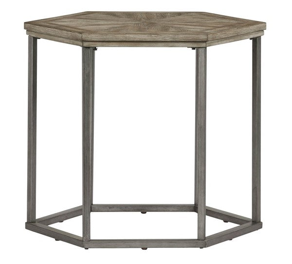 Adison Cove Ash Blonde Hexagon End Table