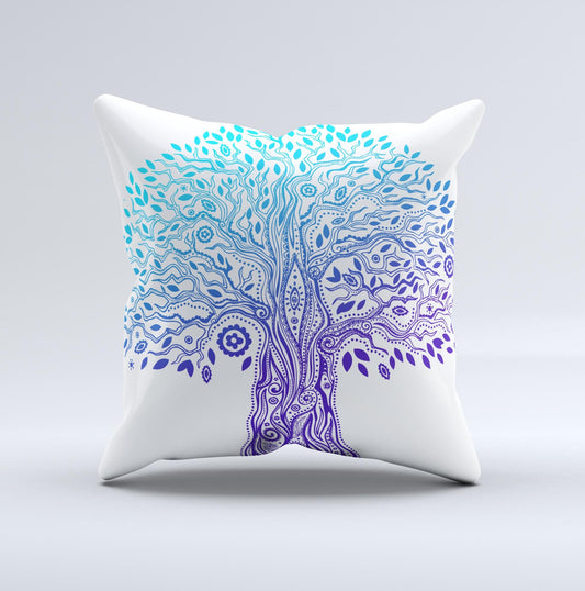 Gradiated Tree of Life Throw Pillow