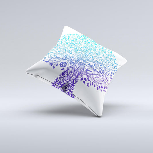 Gradiated Tree of Life Throw Pillow