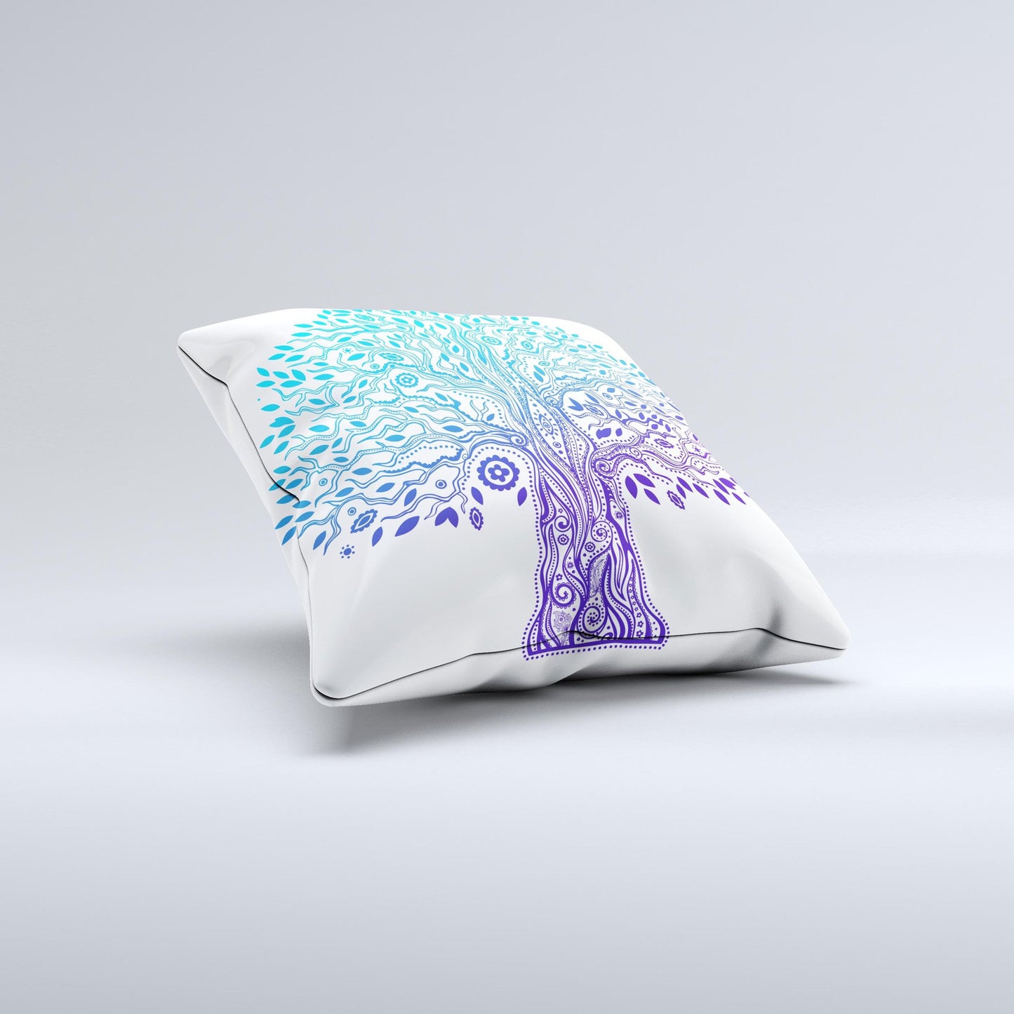 Gradiated Tree of Life Throw Pillow