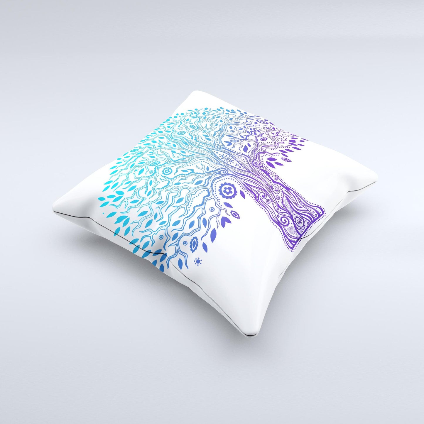 Gradiated Tree of Life Throw Pillow