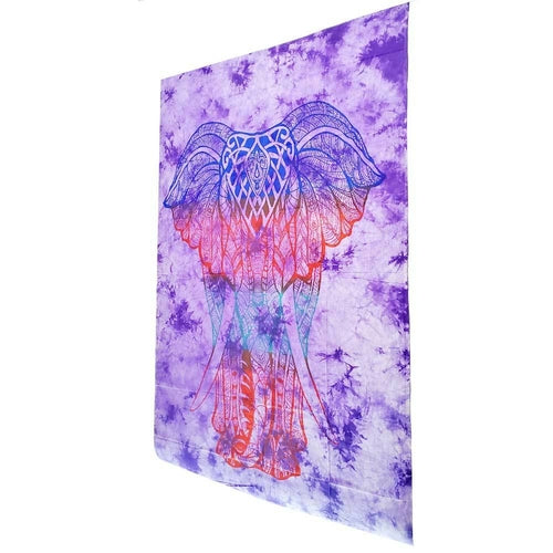 Colorful Bohemian Elephant Tapestry