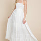 Smocked Flowy Boho Pleated Backless Maxi Dress – Effortless Elegance with a Free Spirit