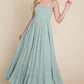 Smocked Flowy Boho Pleated Backless Maxi Dress – Effortless Elegance with a Free Spirit