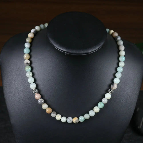 Natural Stone Beads Rosary Necklace