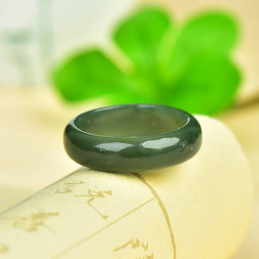 Natural Green Jade Ring