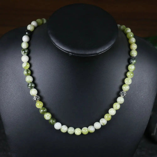 Natural Stone Beads Rosary Necklace