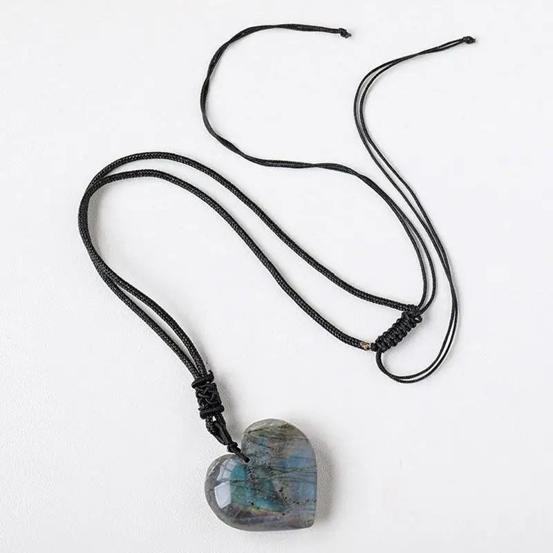 Labradorite Heart Shaped Pendant