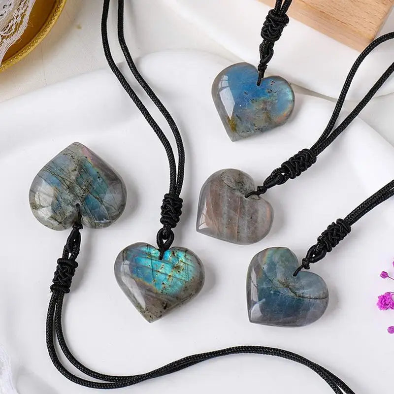 Labradorite Heart Shaped Pendant