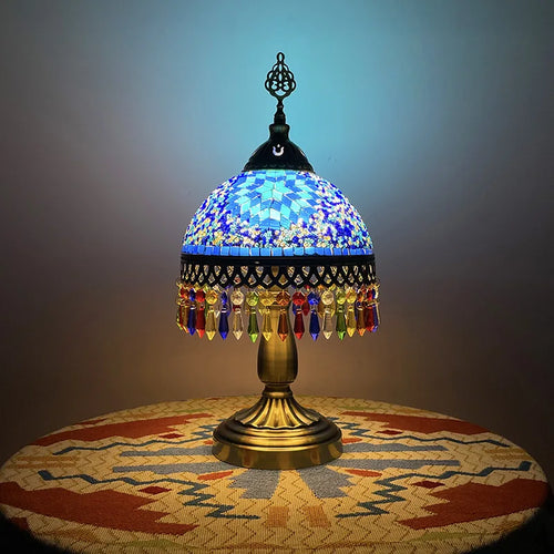 Vintage Handmade Mosaic Table Lamp