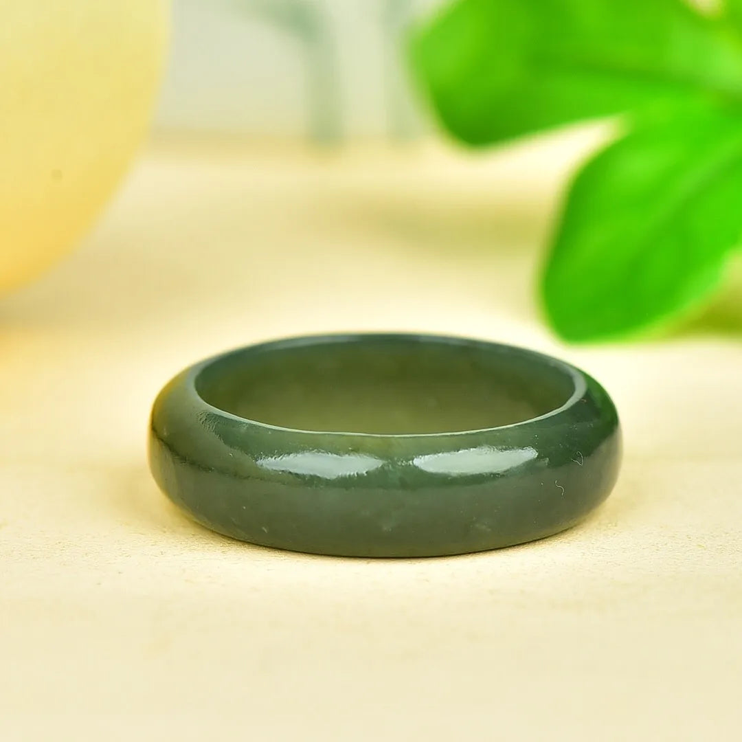 Natural Green Jade Ring