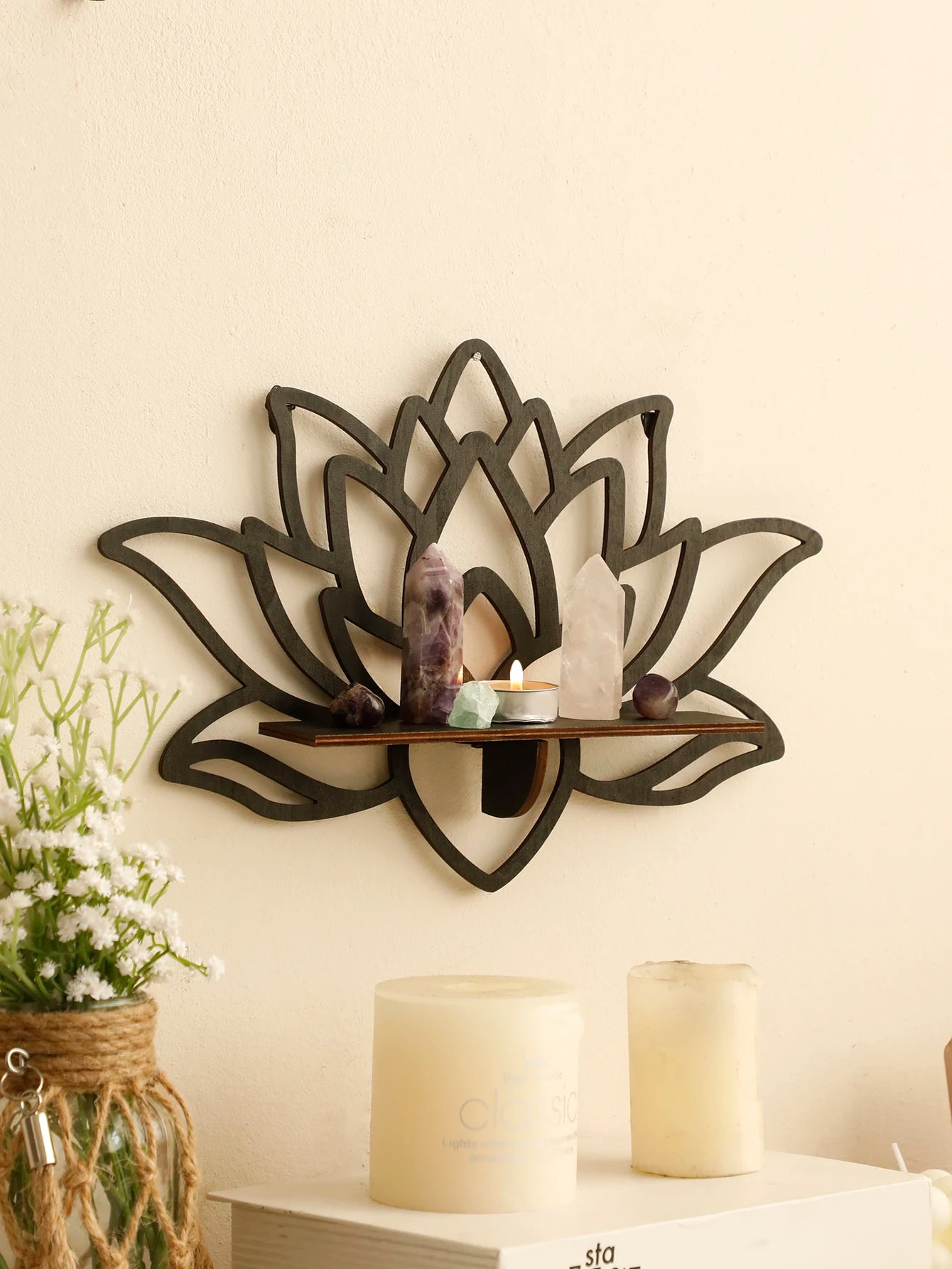 Lotus Crystal Shelf Display