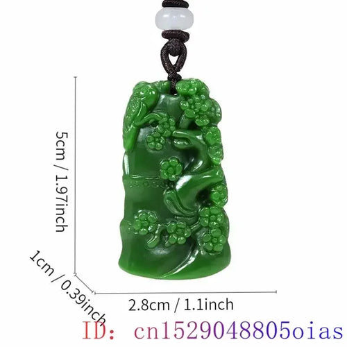 Green Natural Jade and Jasper Pendants