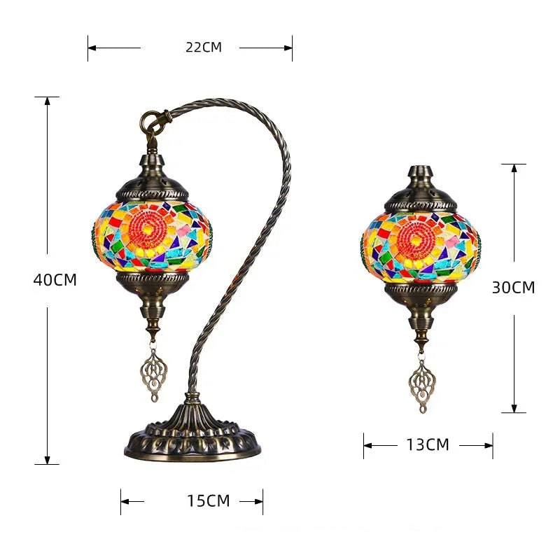 Bohemian Moroccan Mosaic Table Lamp