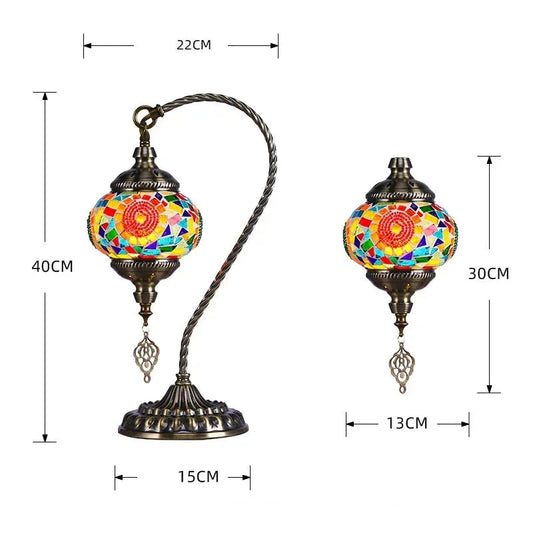 Bohemian Moroccan Mosaic Table Lamp