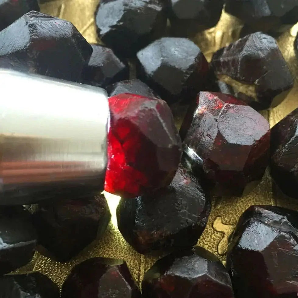 Natural Red Garnet Crystal – Raw Gemstone Mineral